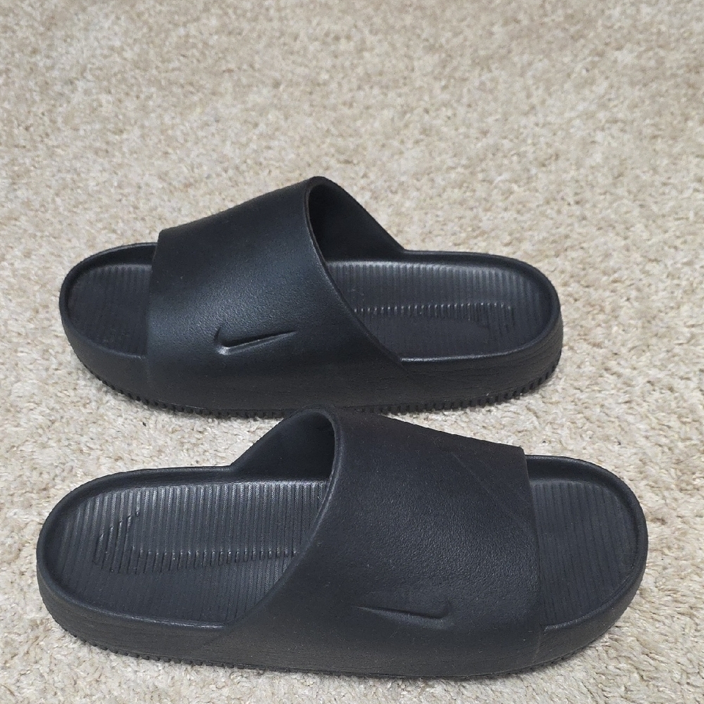 Nike Black Slide Sandals with Logo